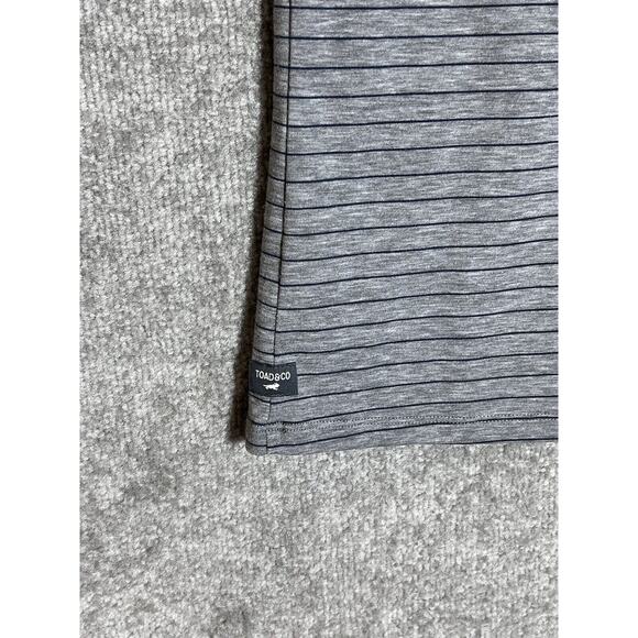 Toad & Co Swifty Tank Top Womens Size Small Gray Striped Scoop Neck Stretch - Picture 6 of 8